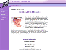 Tablet Screenshot of homebornhealth.com